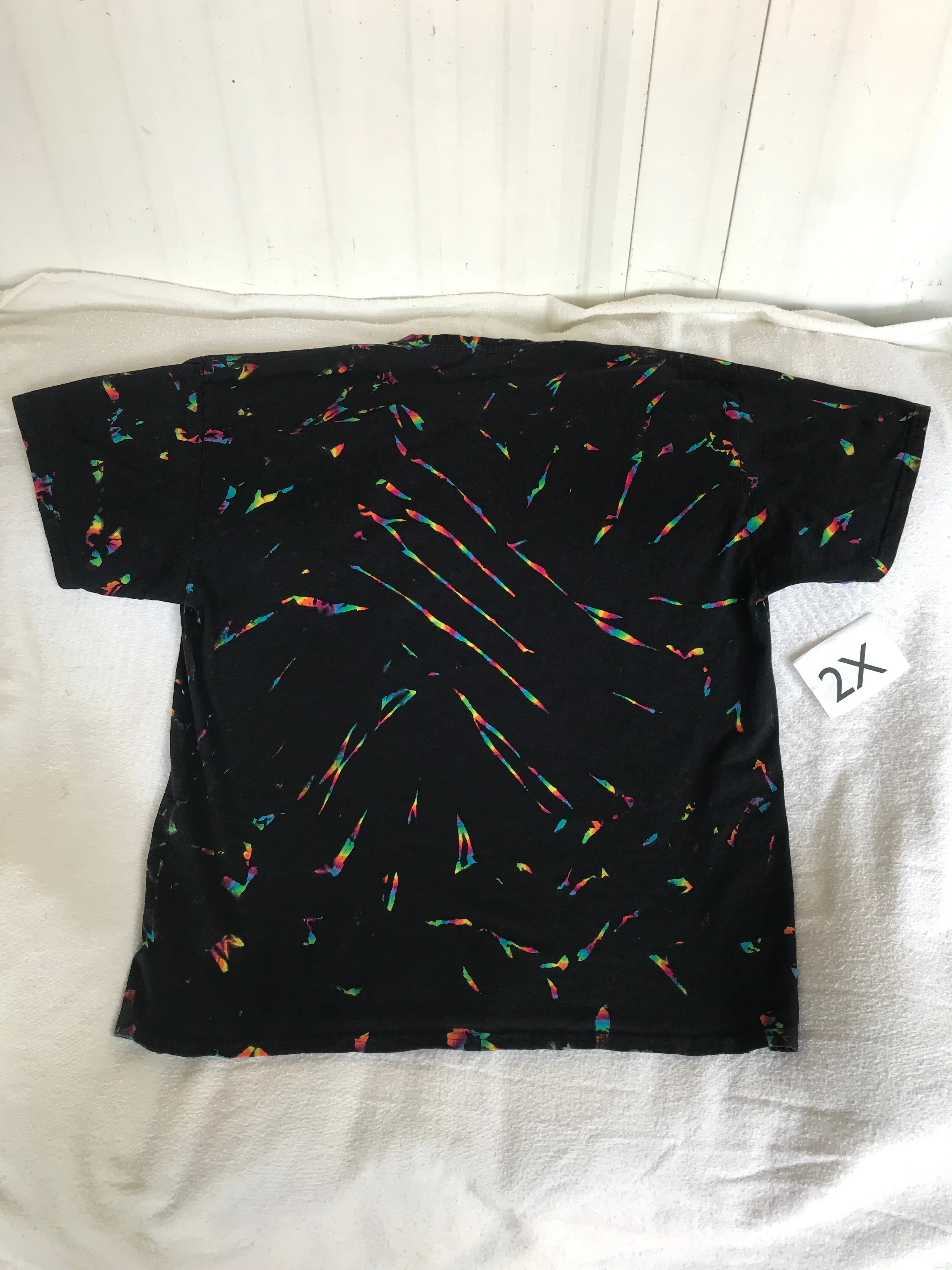 2X Midnight Crystal Rainbows Scrunch Tie-Dye tee #39