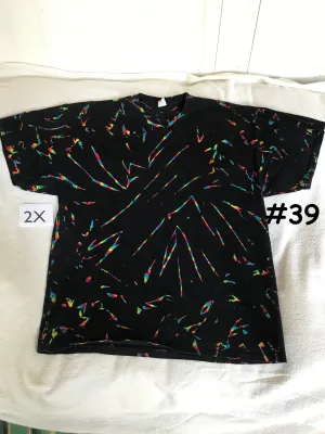 2X Midnight Crystal Rainbows Scrunch Tie-Dye tee #39