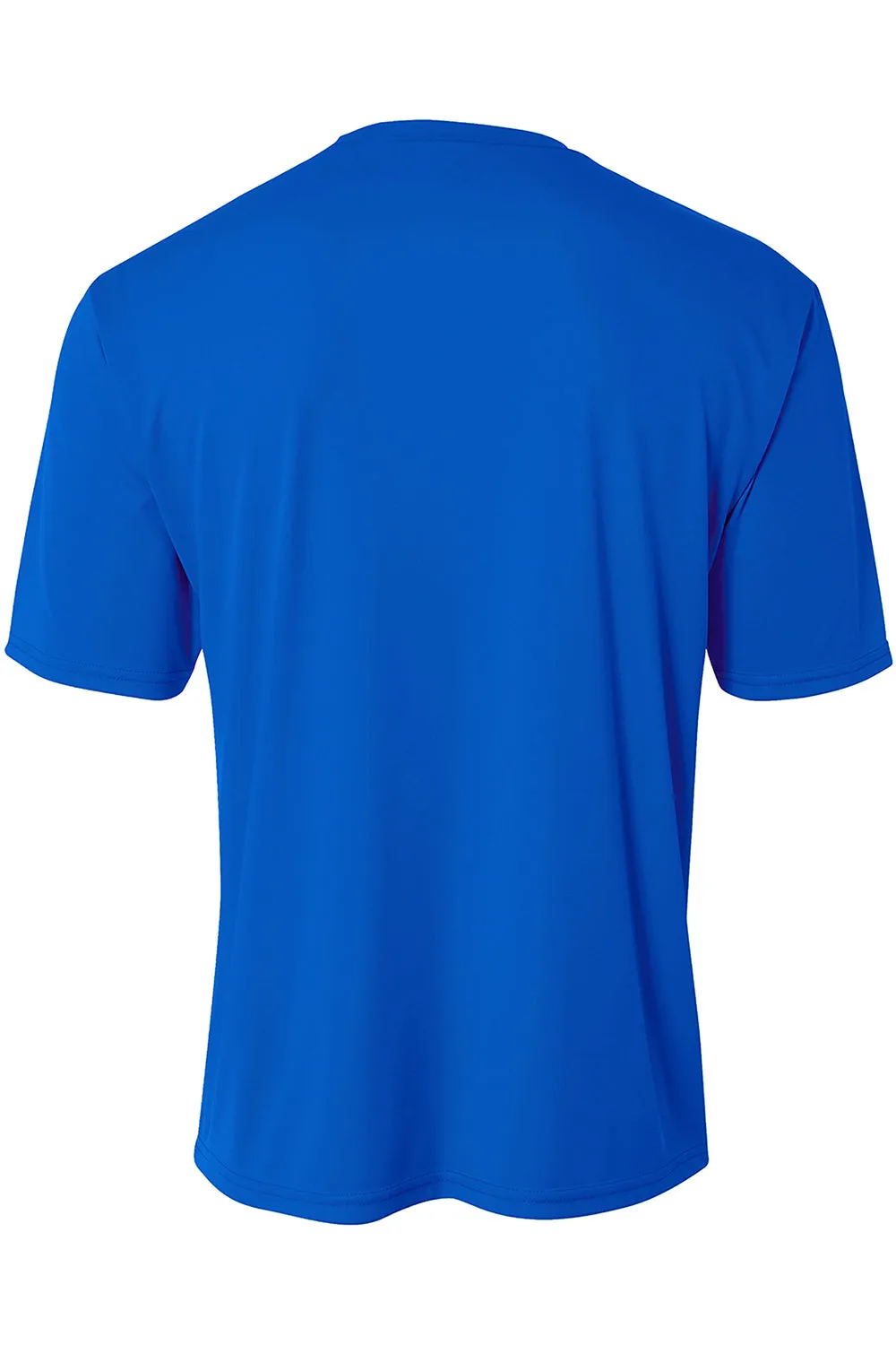 A4 Mens Sprint Performance Moisture Wicking Short Sleeve Crewneck T-Shirt - Royal Blue