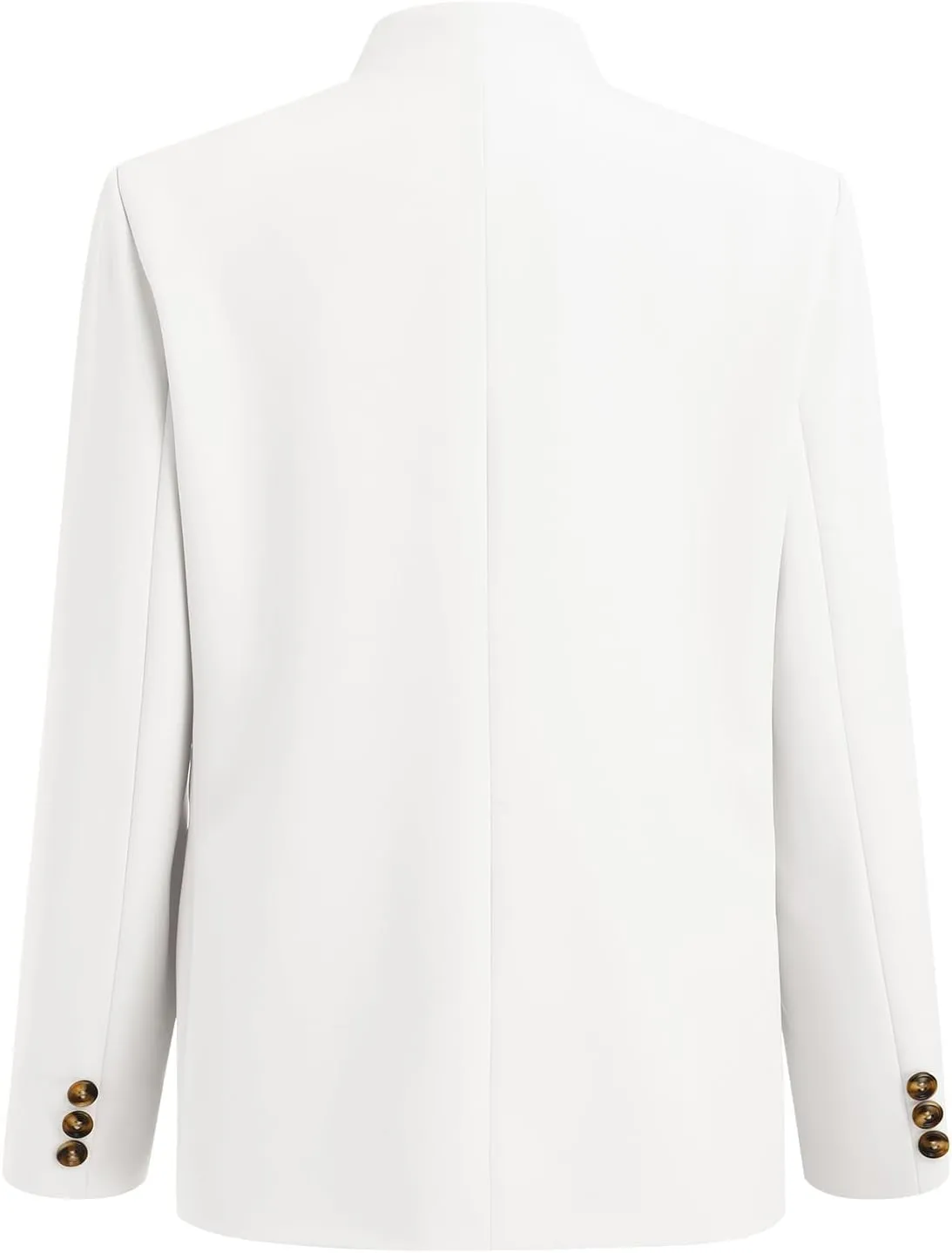ABAFIP Women's Casual Blazer Suit Jacket Long Sleeve Stand Collar Button Down Work Office Coat Outwear