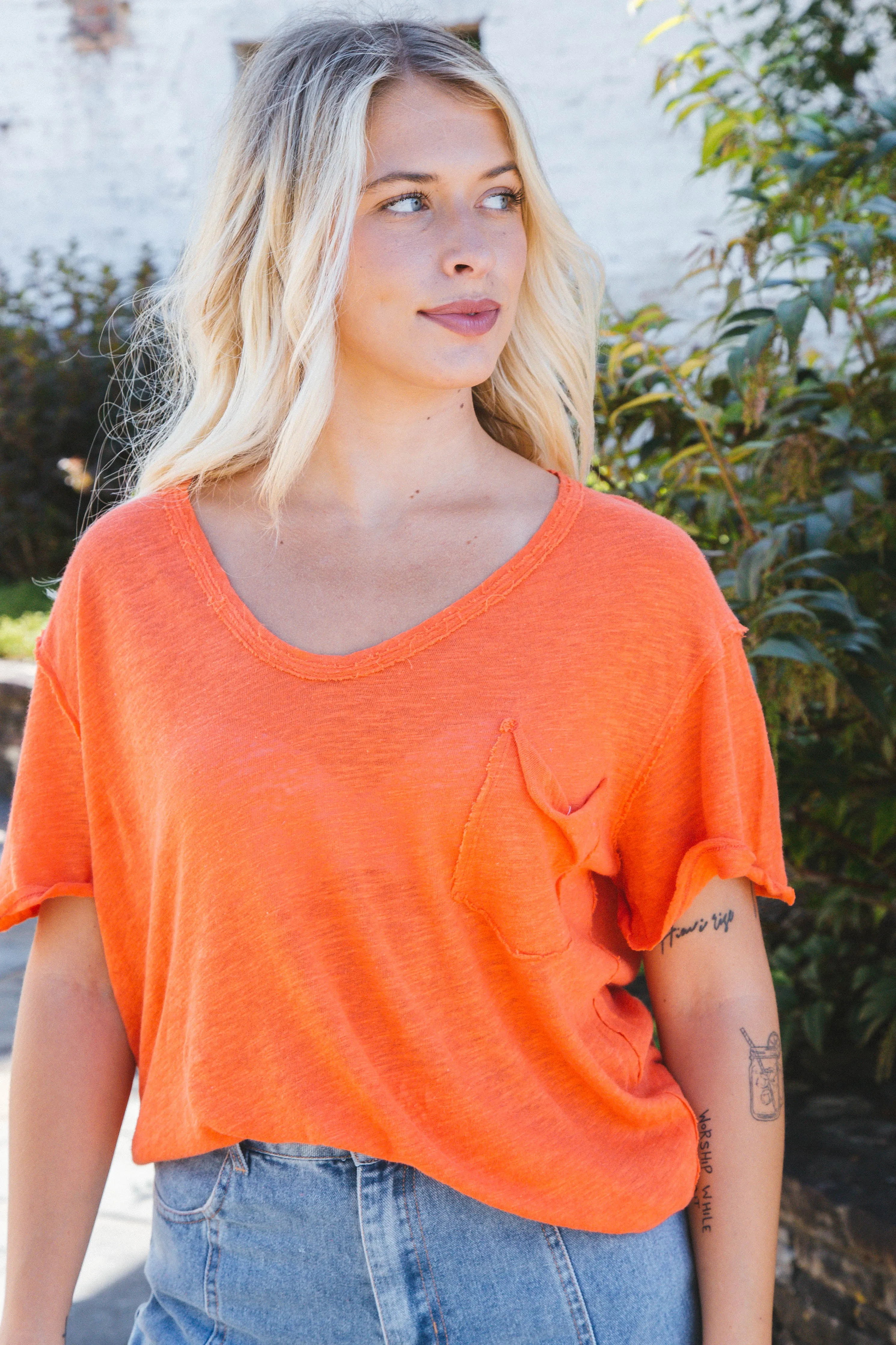 All I Need Tee, Mandarin Red | Free People