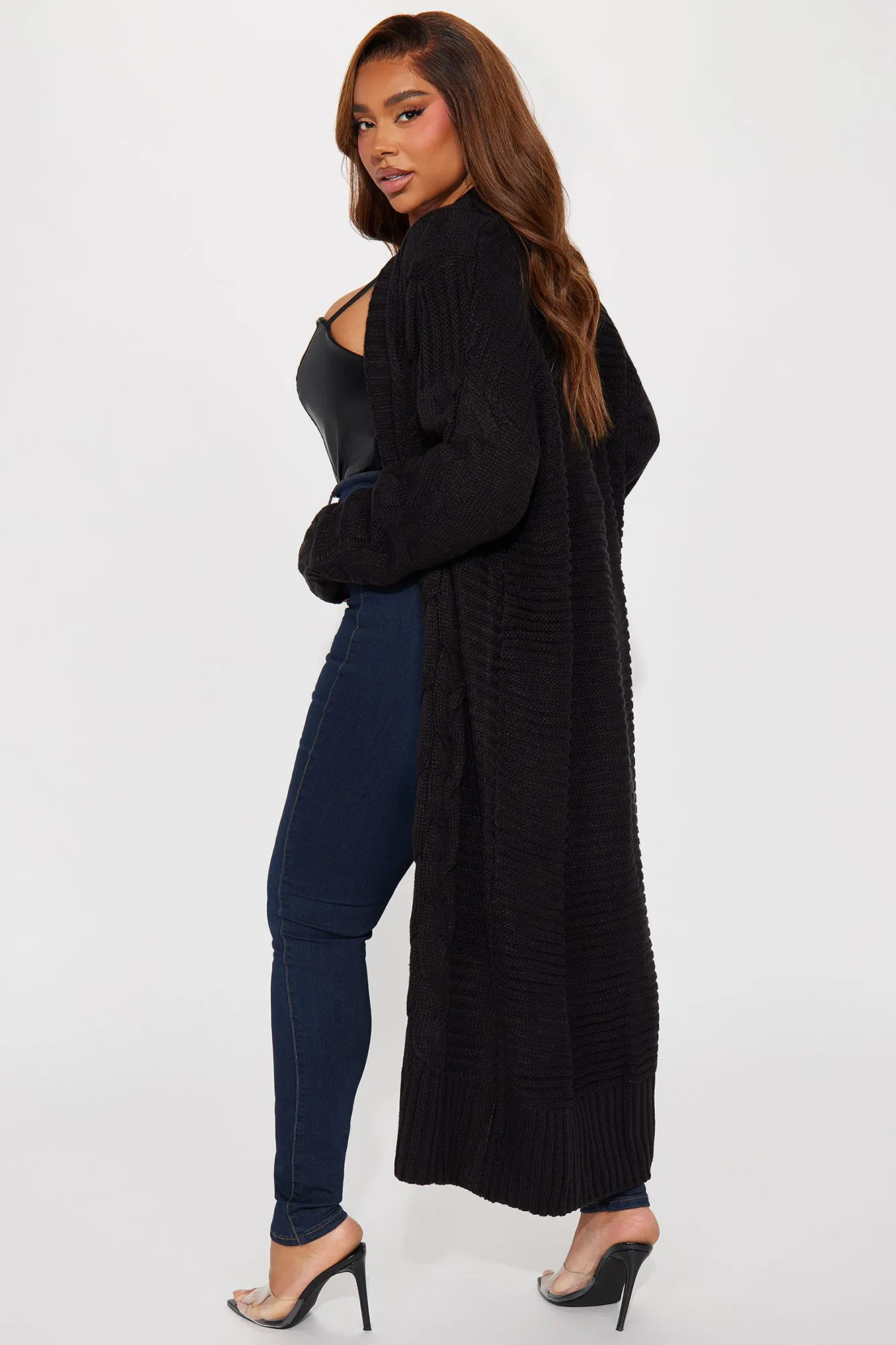 Aneria Long Cardigan - Black