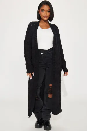 Aneria Long Cardigan - Black