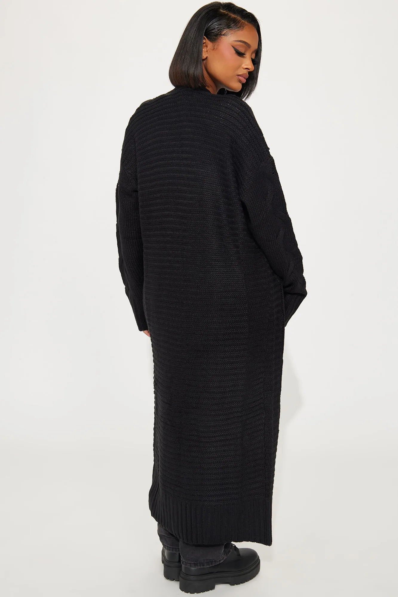 Aneria Long Cardigan - Black