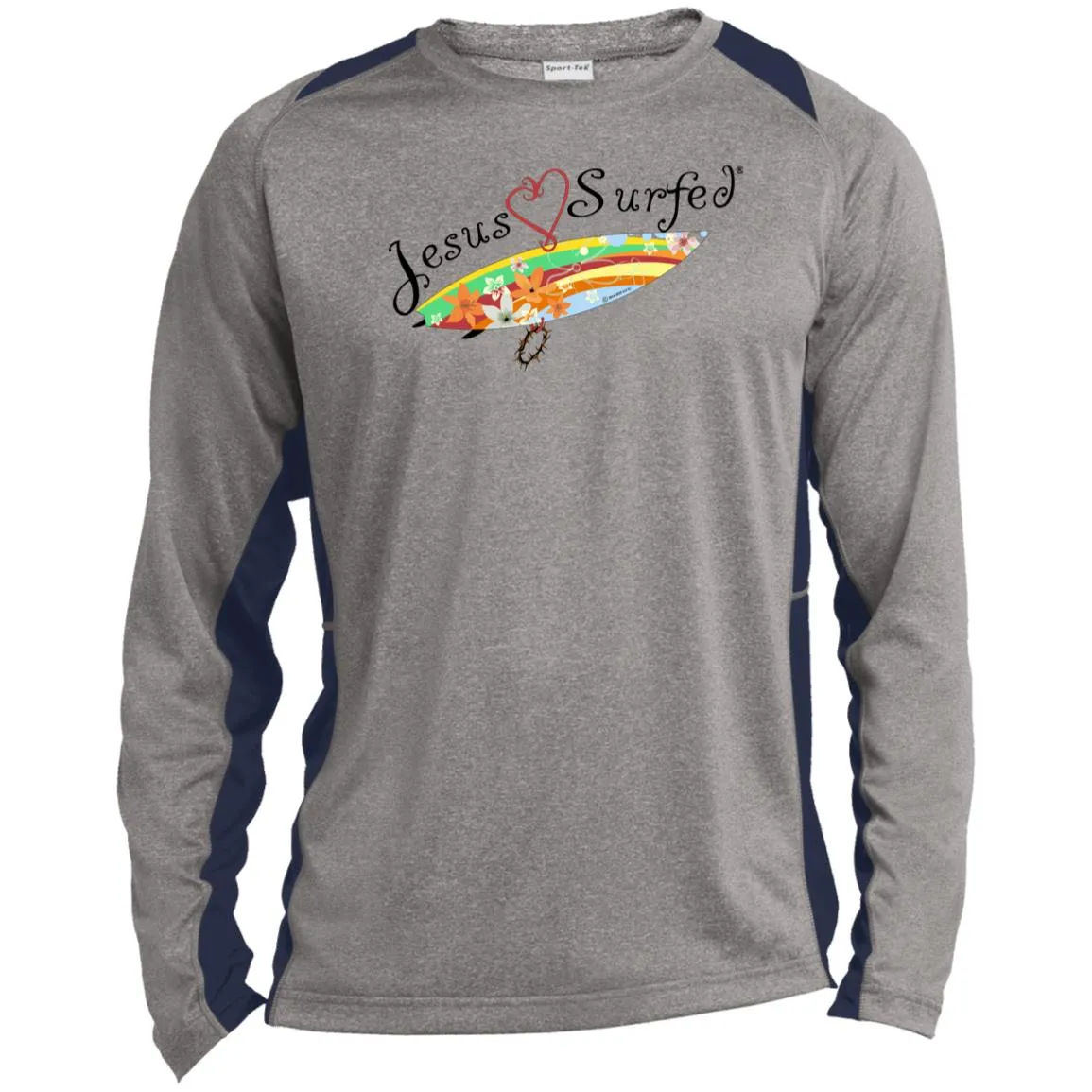 AO's Heart - Men's Long Sleeve Colorblock Tee