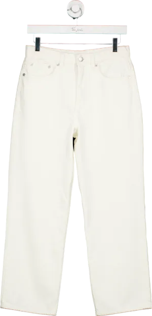 Arket White Straight Cropped Jeans UK 32