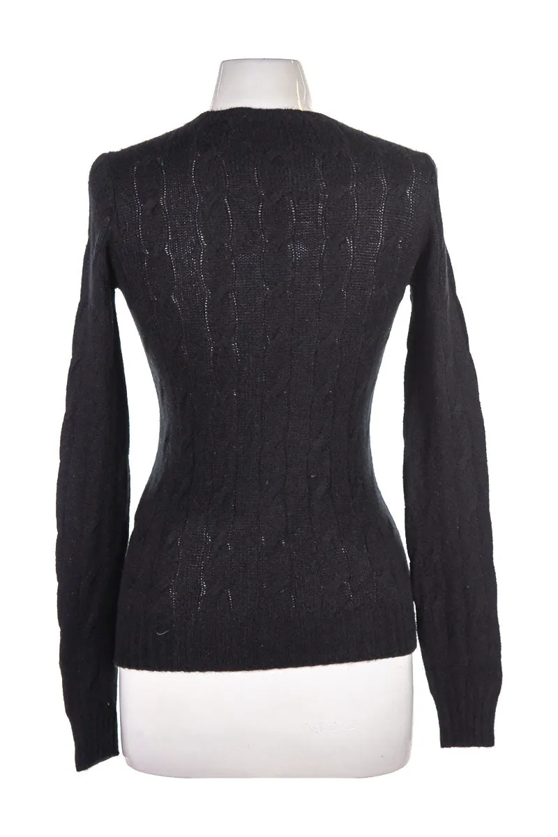 Black Cable Knit Sweater