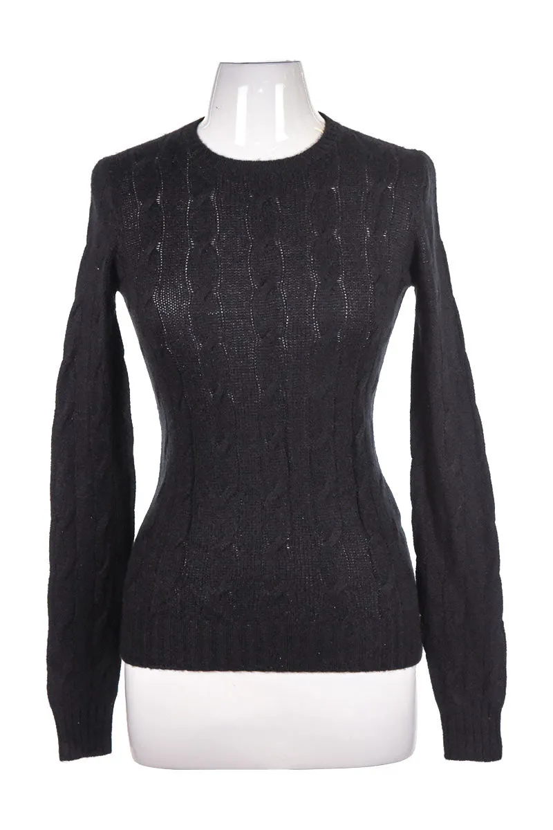 Black Cable Knit Sweater