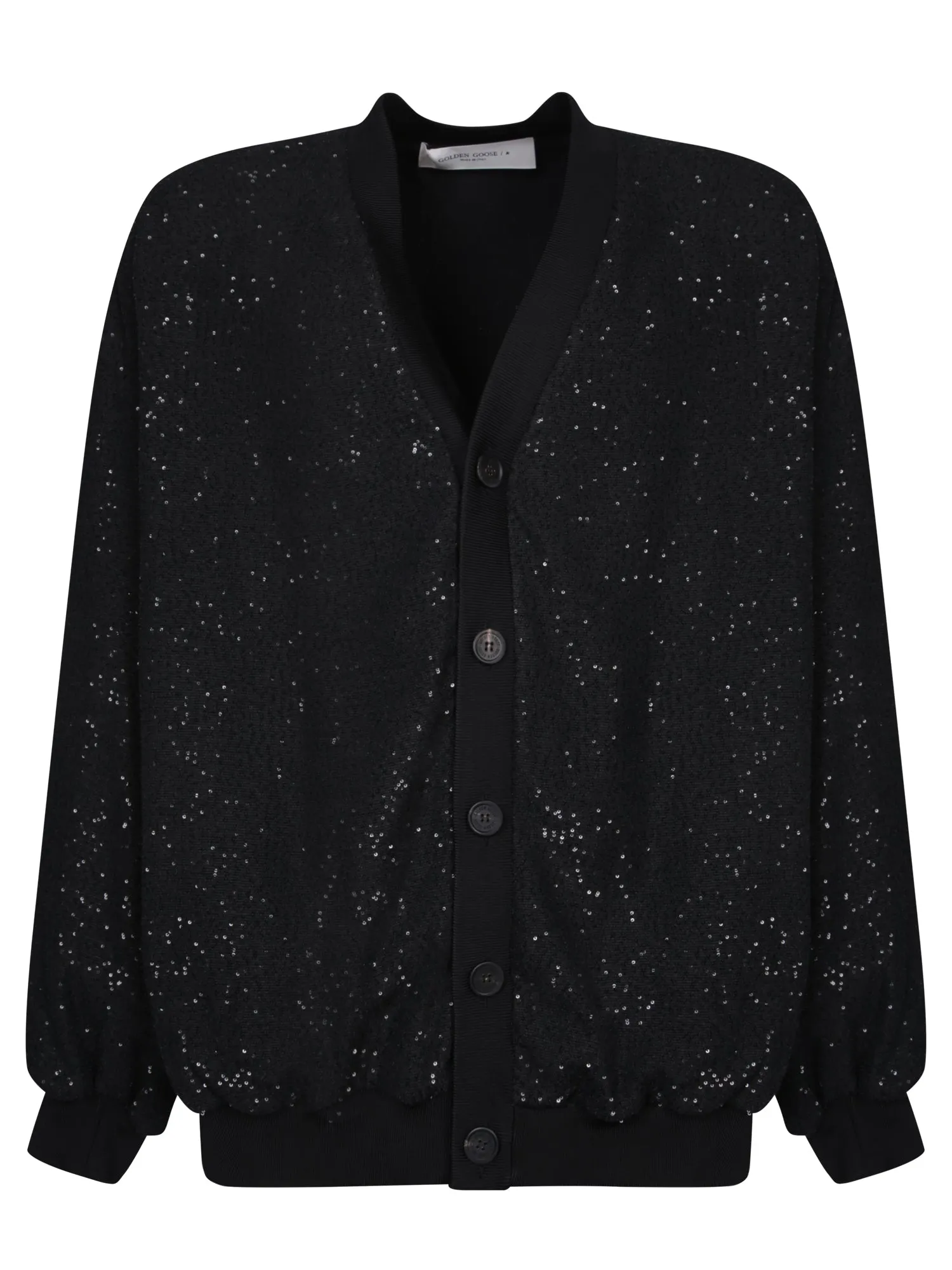Black Sequin Cardigan