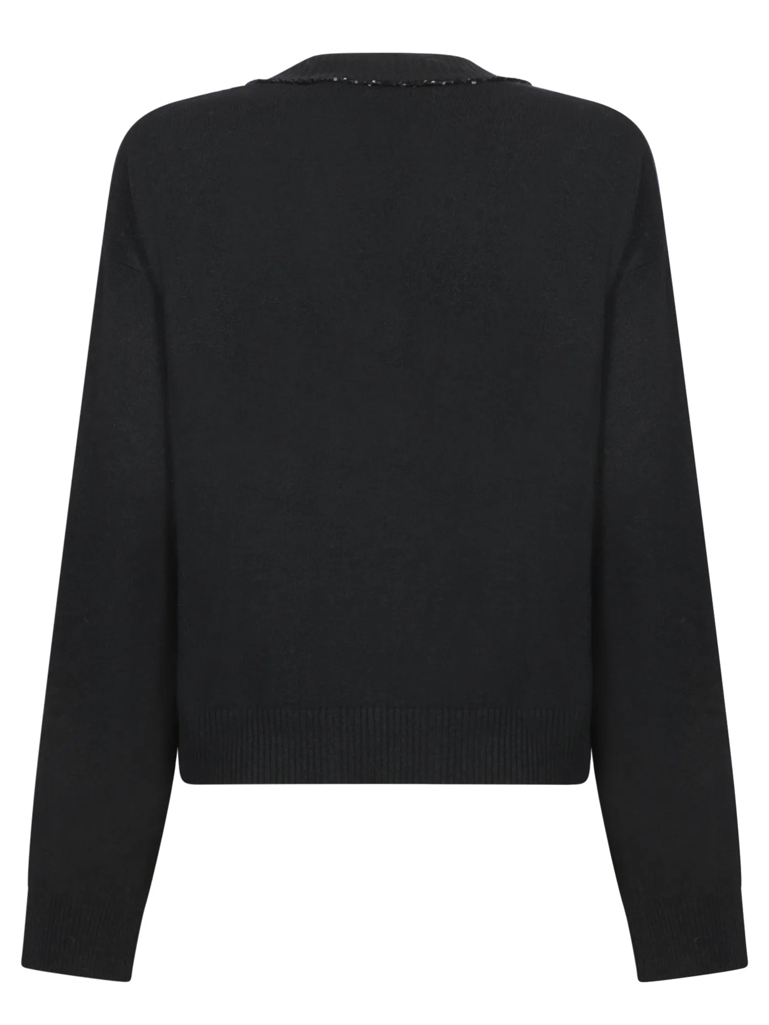 Black Sequin Thread Cardigan