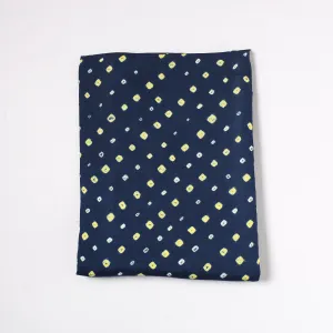 Blue - Kutch Bandhani Tie-Dye Satin Cotton Precut Fabric (1.95 meter) 62