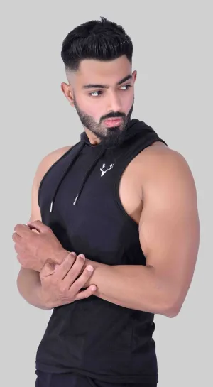 Bold Hooded Tank Top 1.0 (Black)