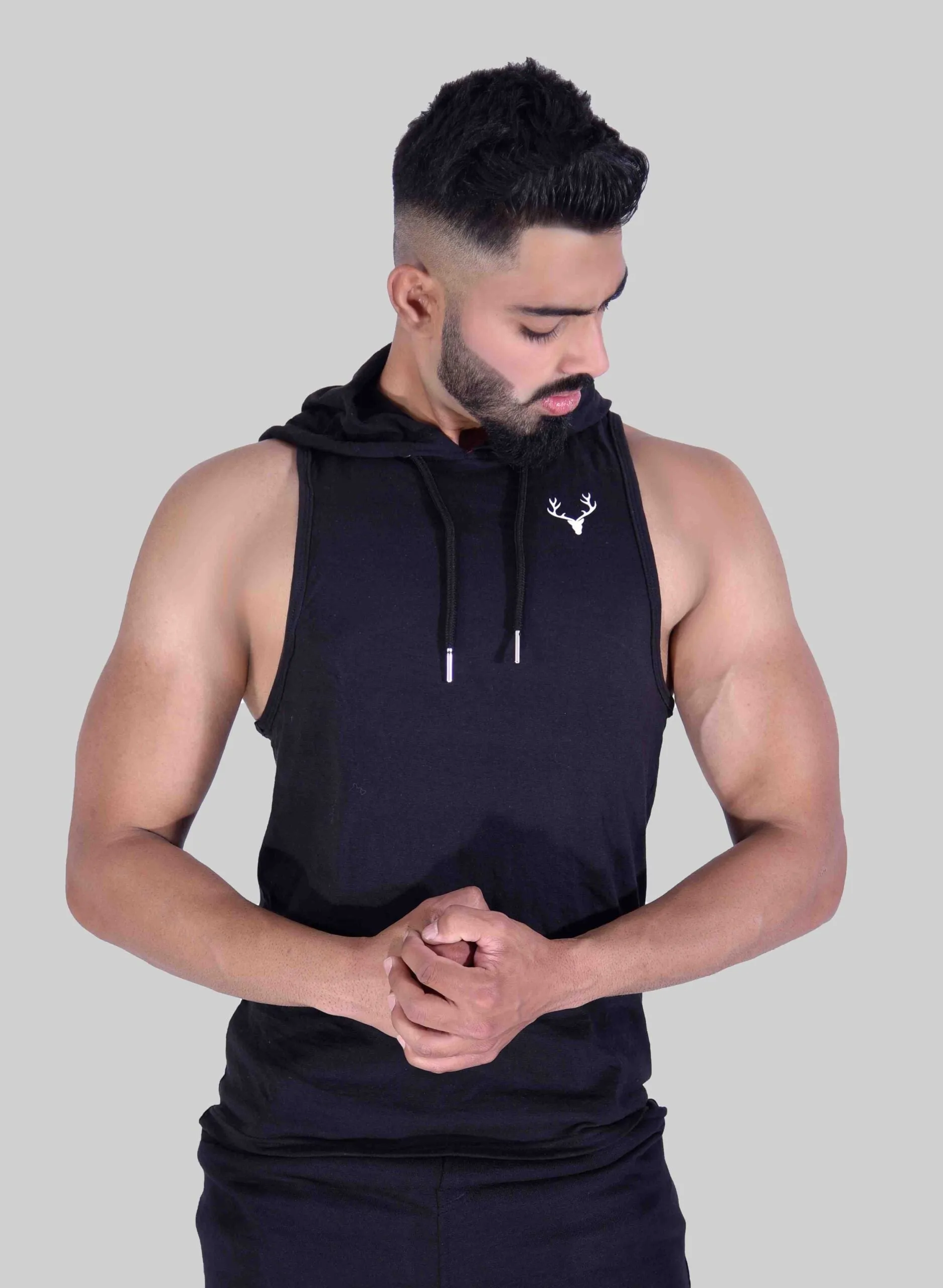 Bold Hooded Tank Top 1.0 (Black)