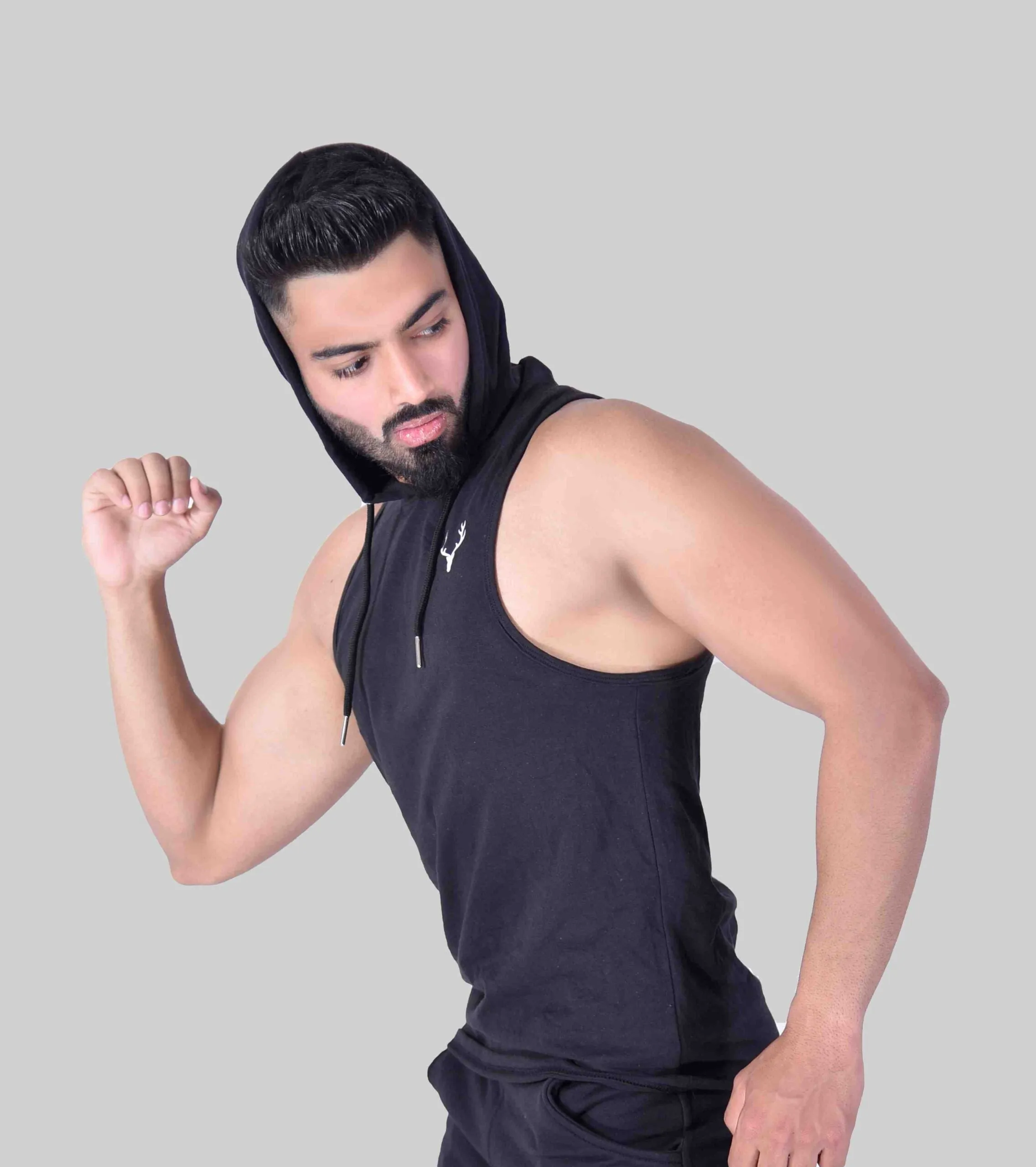 Bold Hooded Tank Top 1.0 (Black)