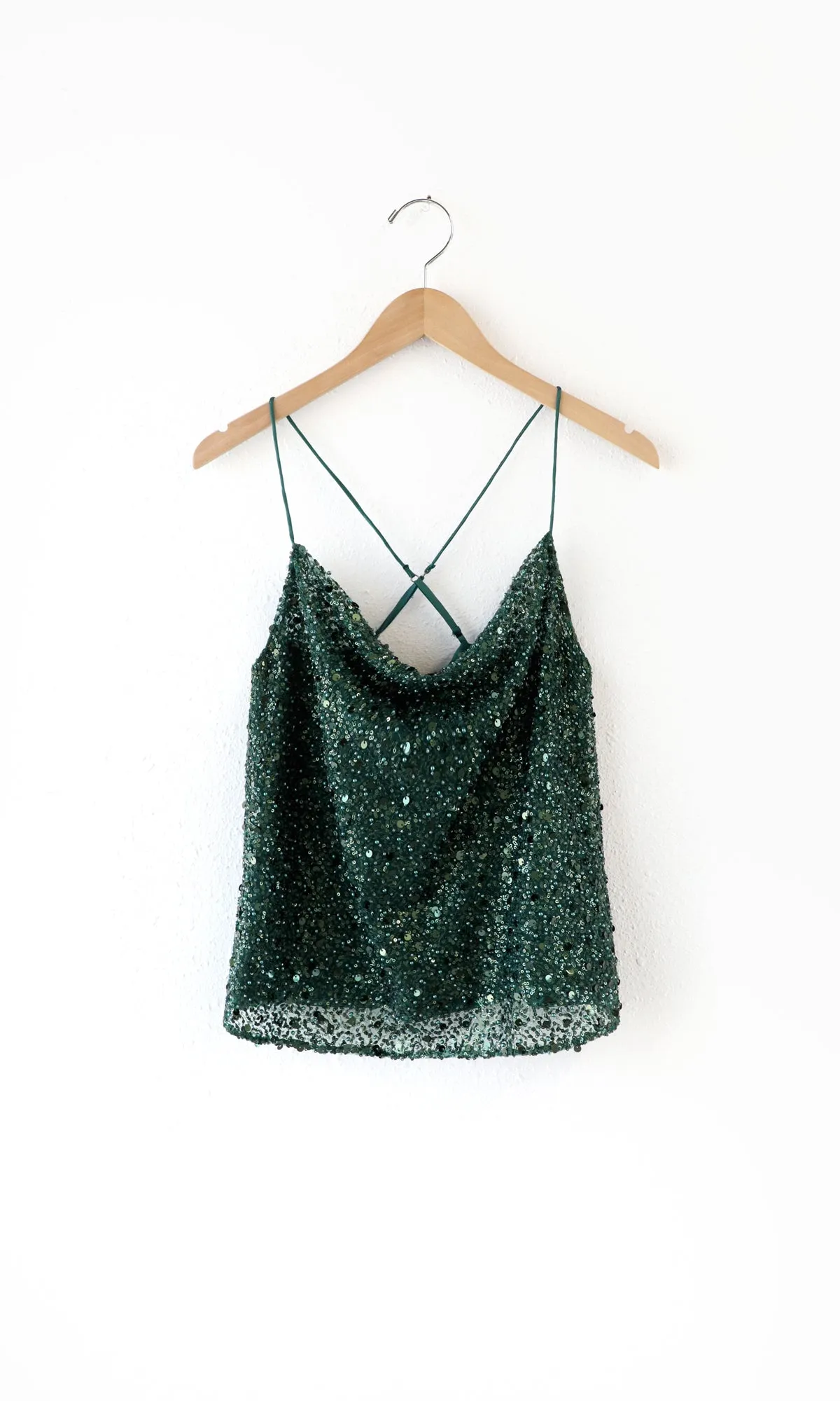 Bona Cowl Neck Beaded Blouse