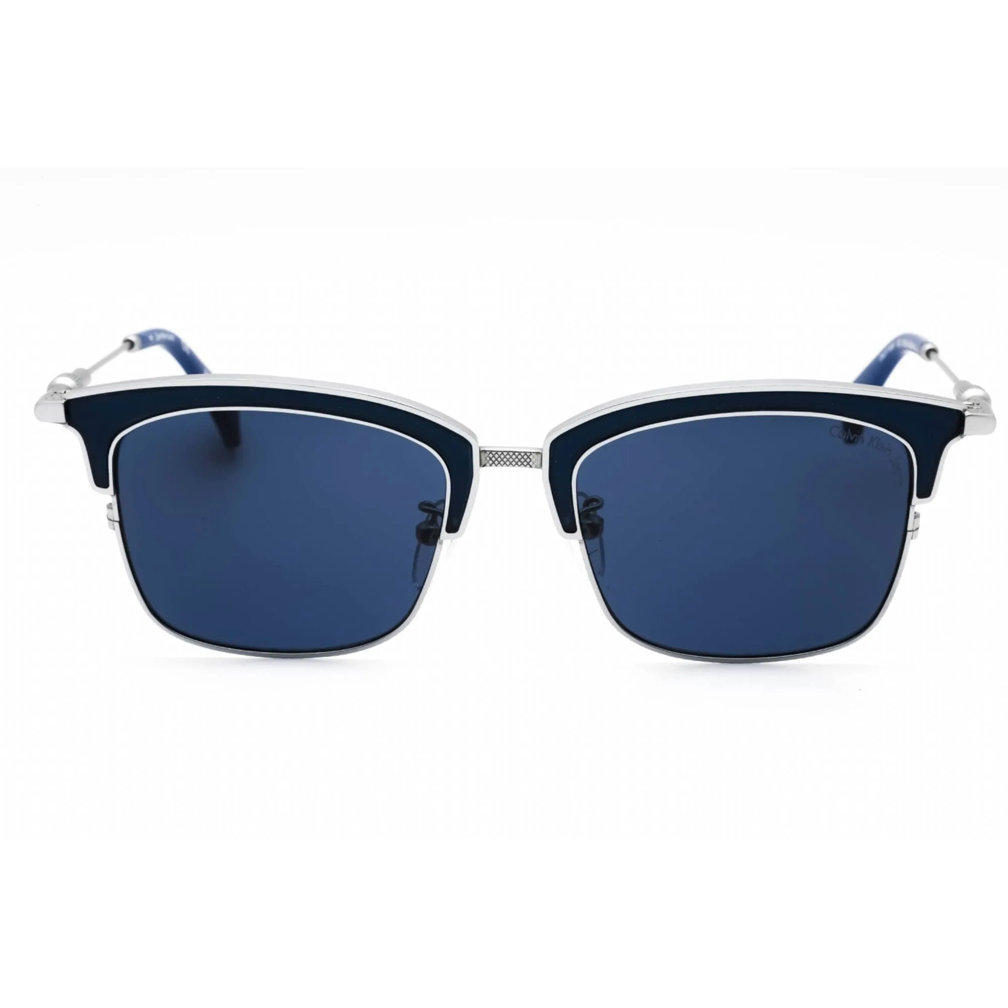 Calvin Klein Jeans Men's Sunglasses - Nickel/Laser Blue Metal Cat Eye | CKJ171SAF 020