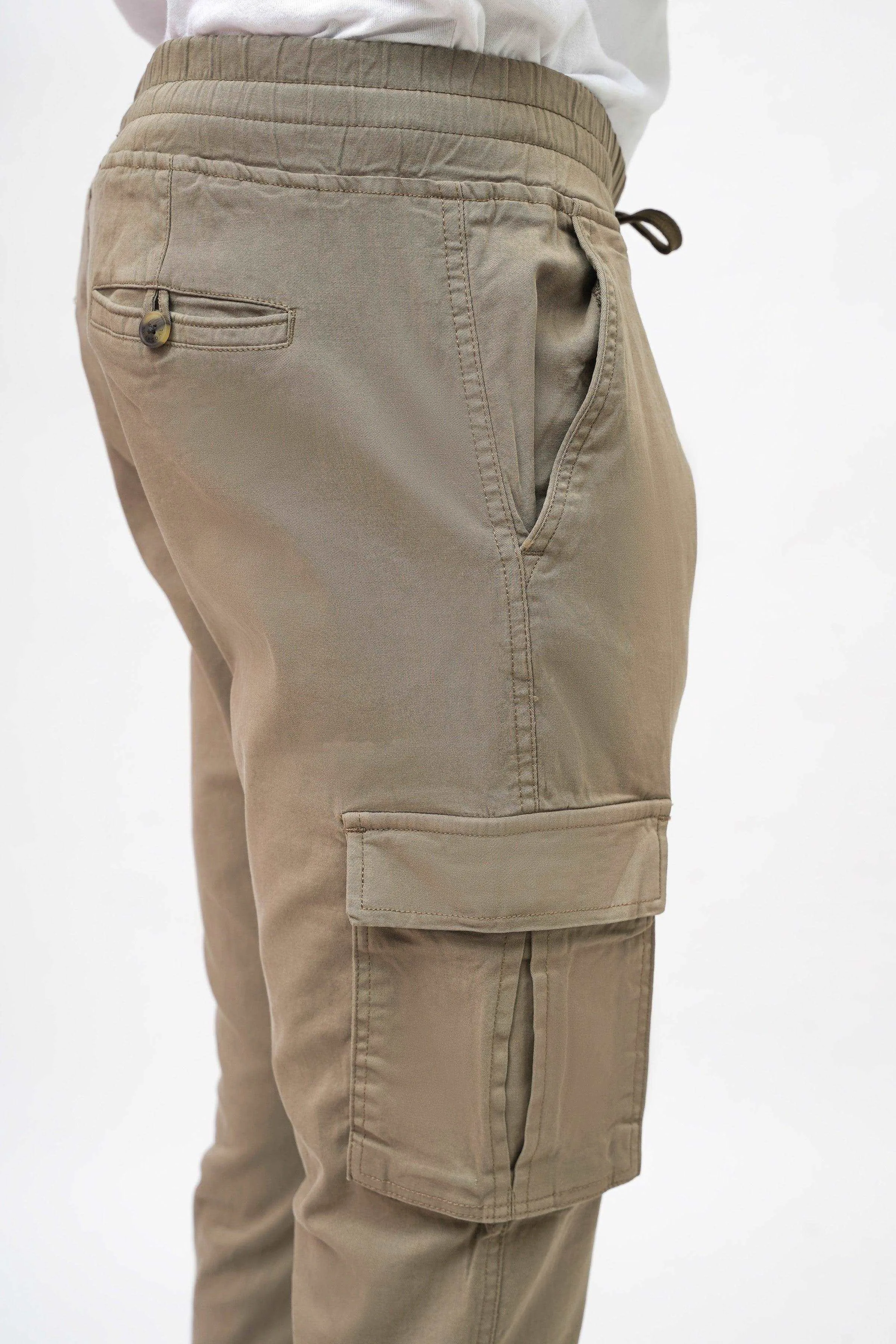 CARGO JOGGER SLIM FIT DARK KHAKI TROUSER