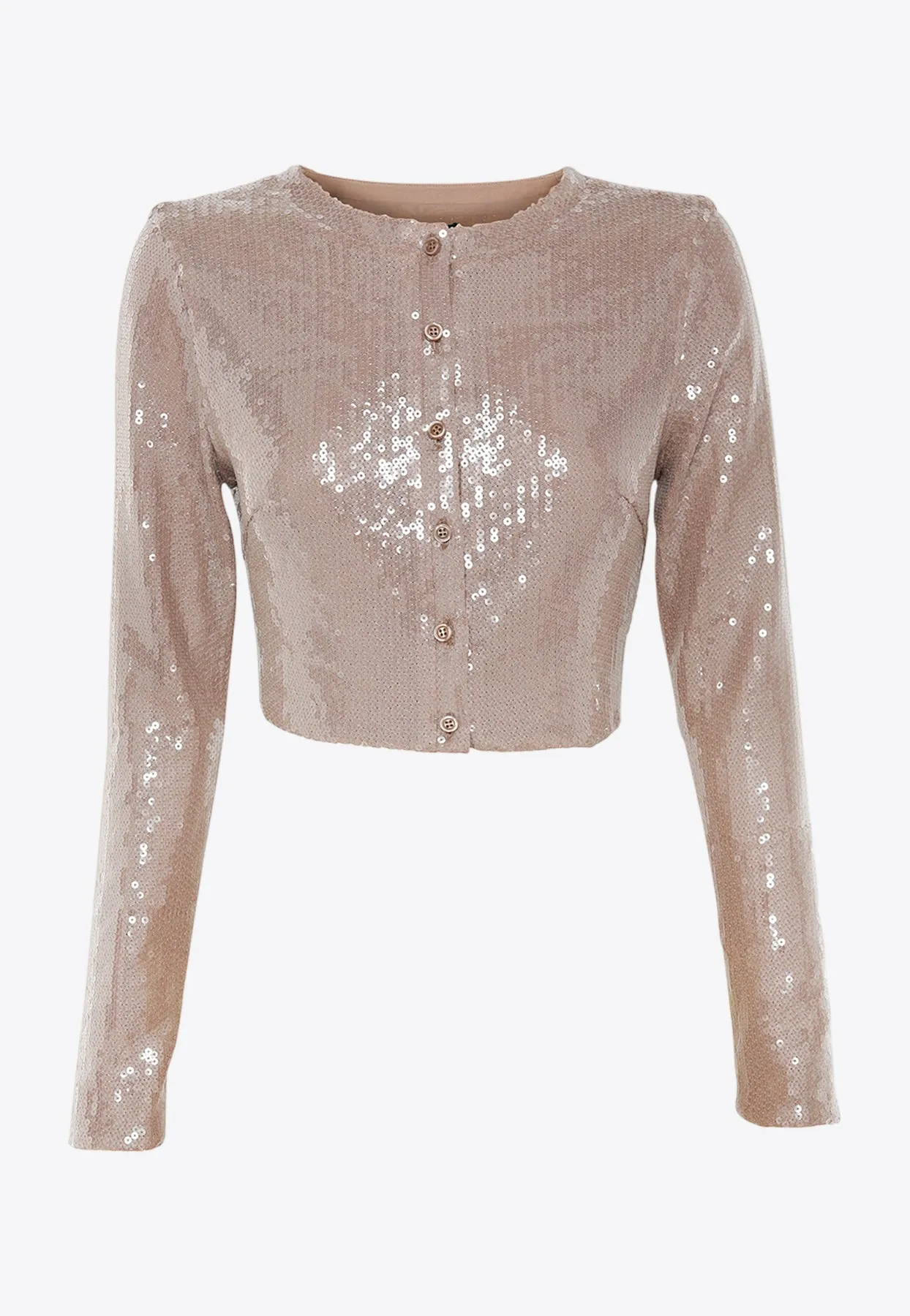 Celestial Sequined Cropped Cardigan