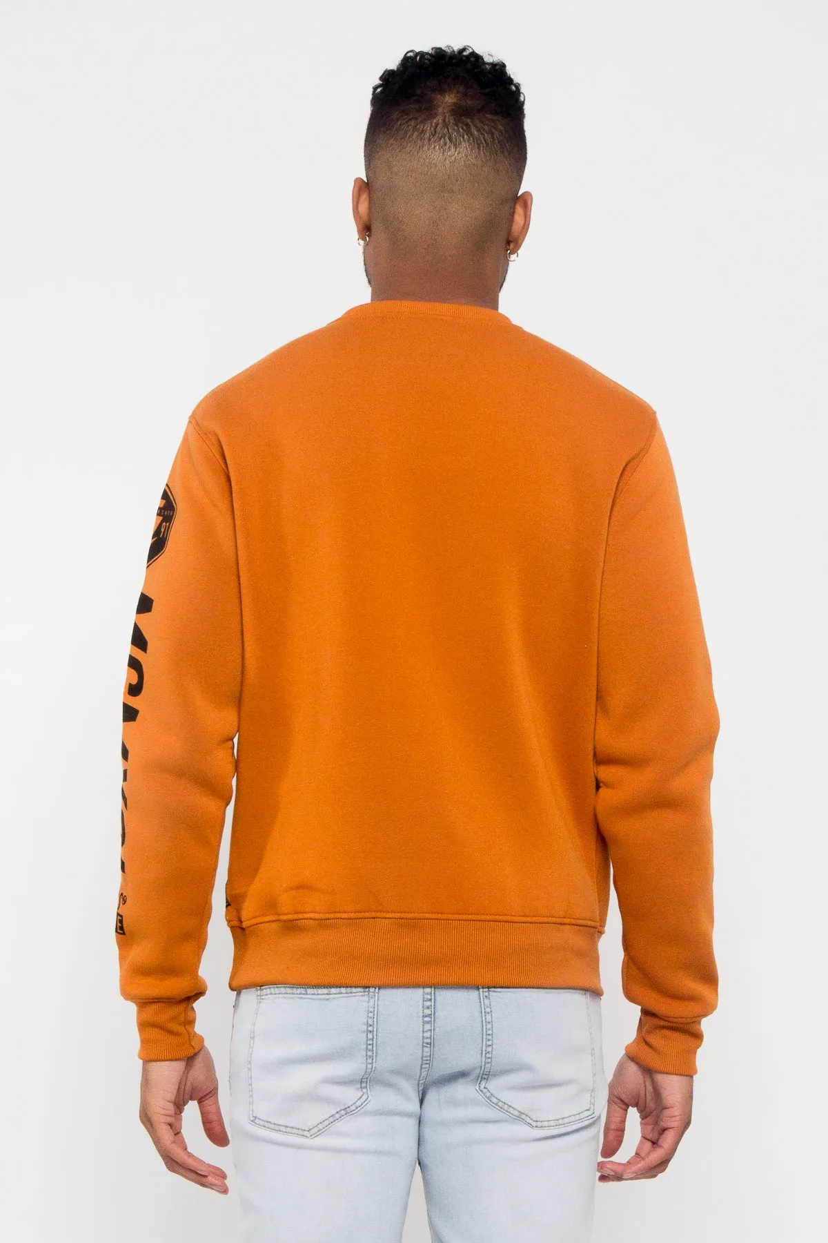 Chenille Bear Patch Fleece Crewneck