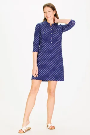 Coco Dress in Navy Diamond