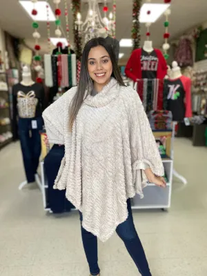 CREAM PONCHO