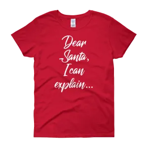 Dear Santa Christmas Womens Tee