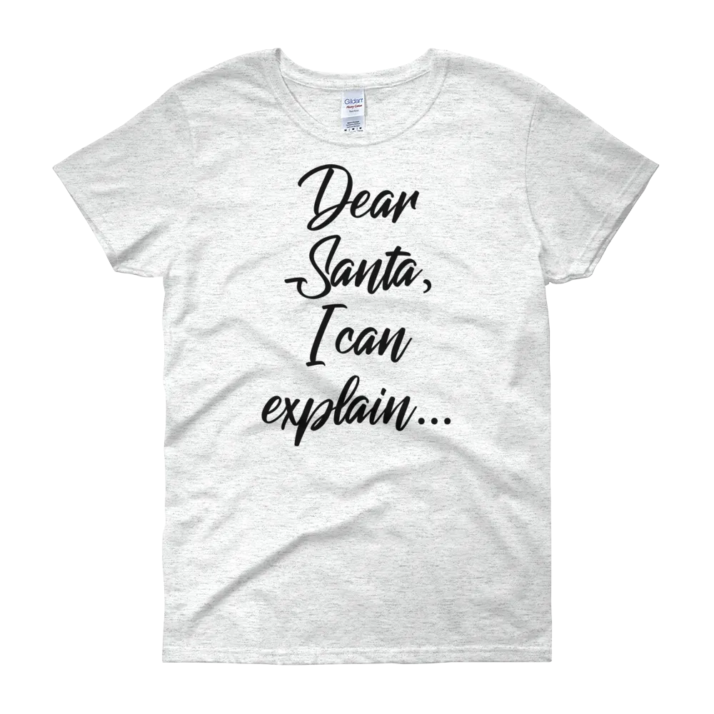 Dear Santa Christmas Womens Tee