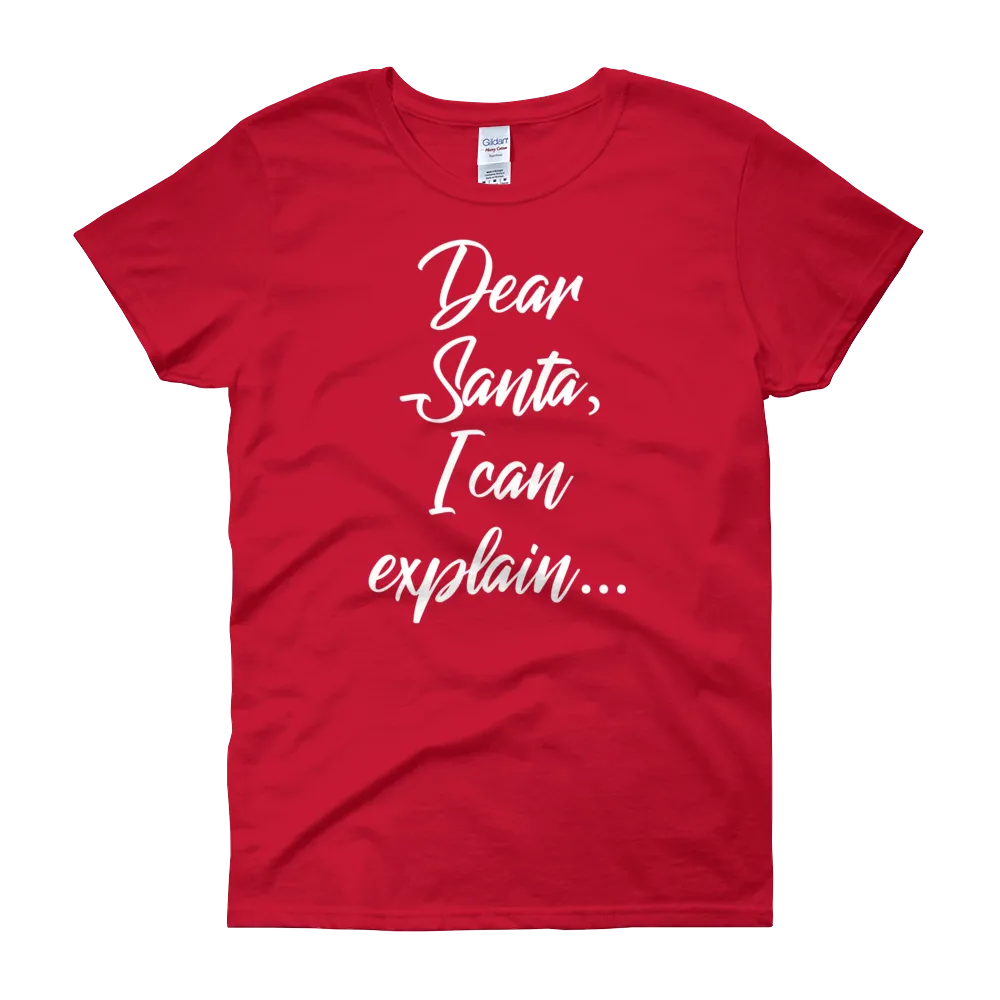 Dear Santa Christmas Womens Tee