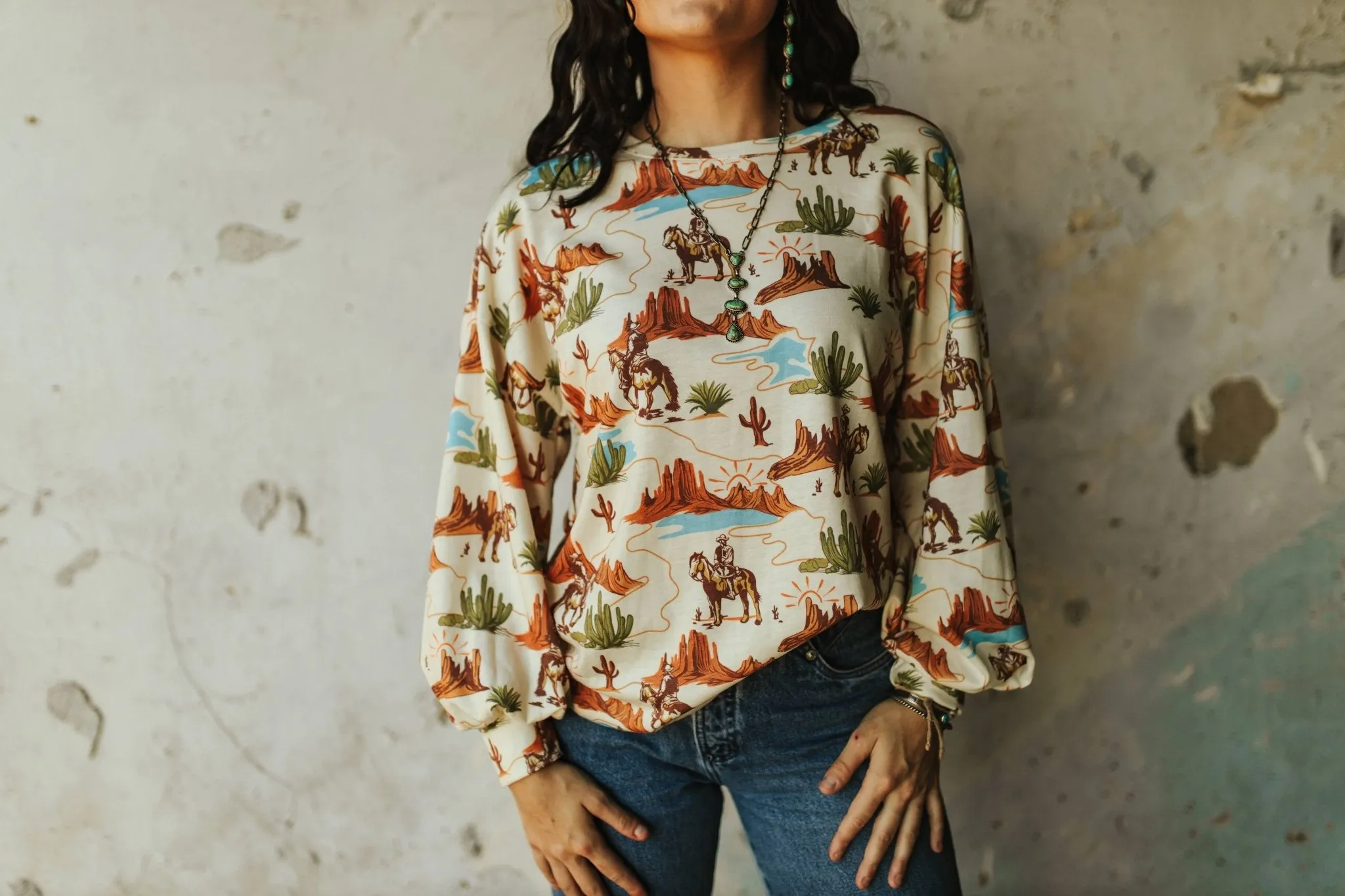 Desert Oasis Graphic Sweatshirt