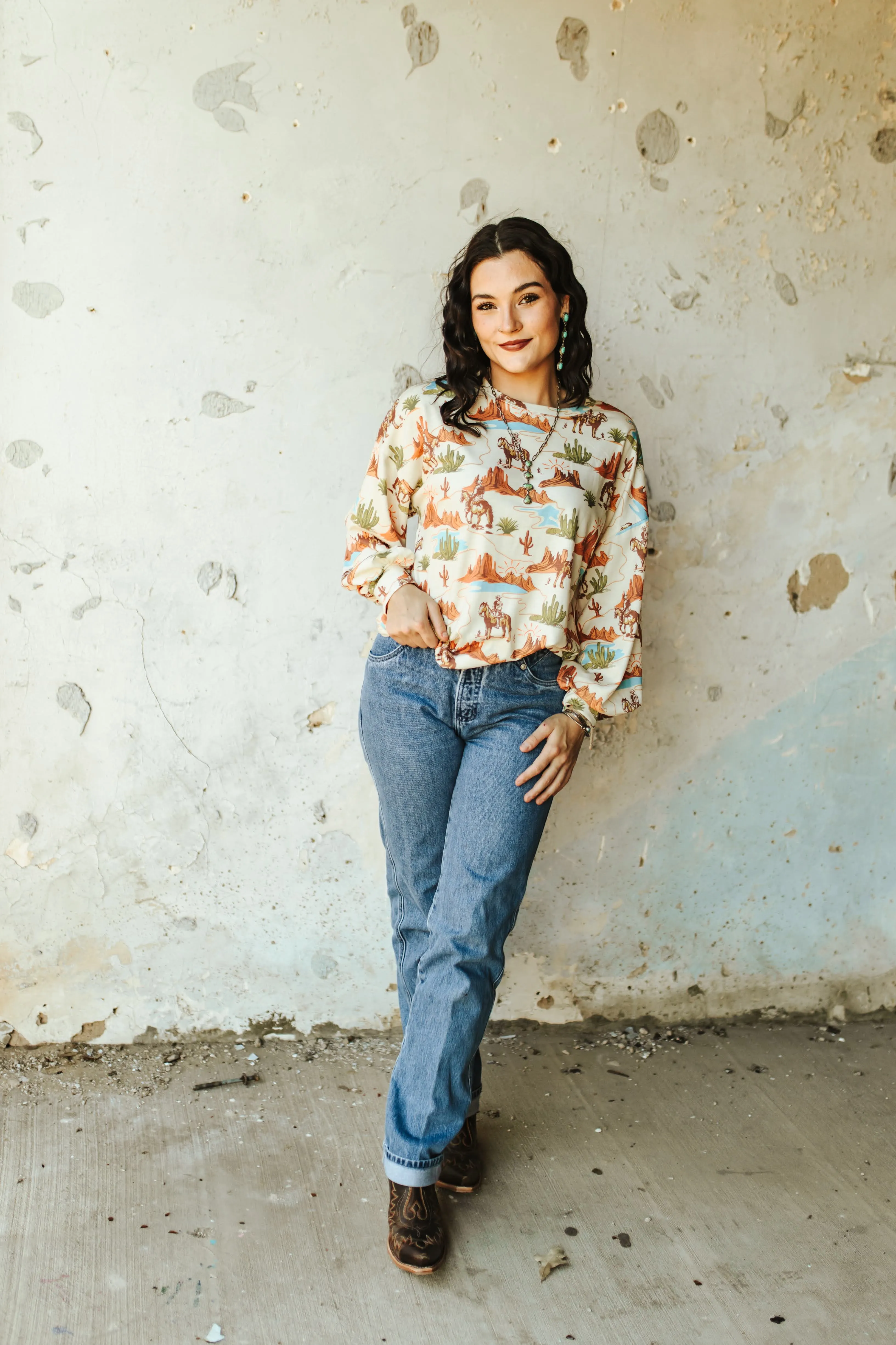 Desert Oasis Graphic Sweatshirt