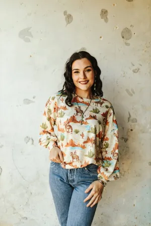 Desert Oasis Graphic Sweatshirt