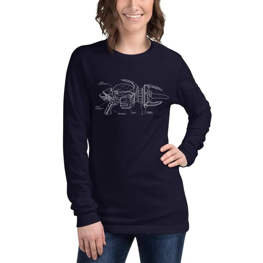 Destroy All Humans Long Sleeve T-Shirt – Anal Probe Blueprint