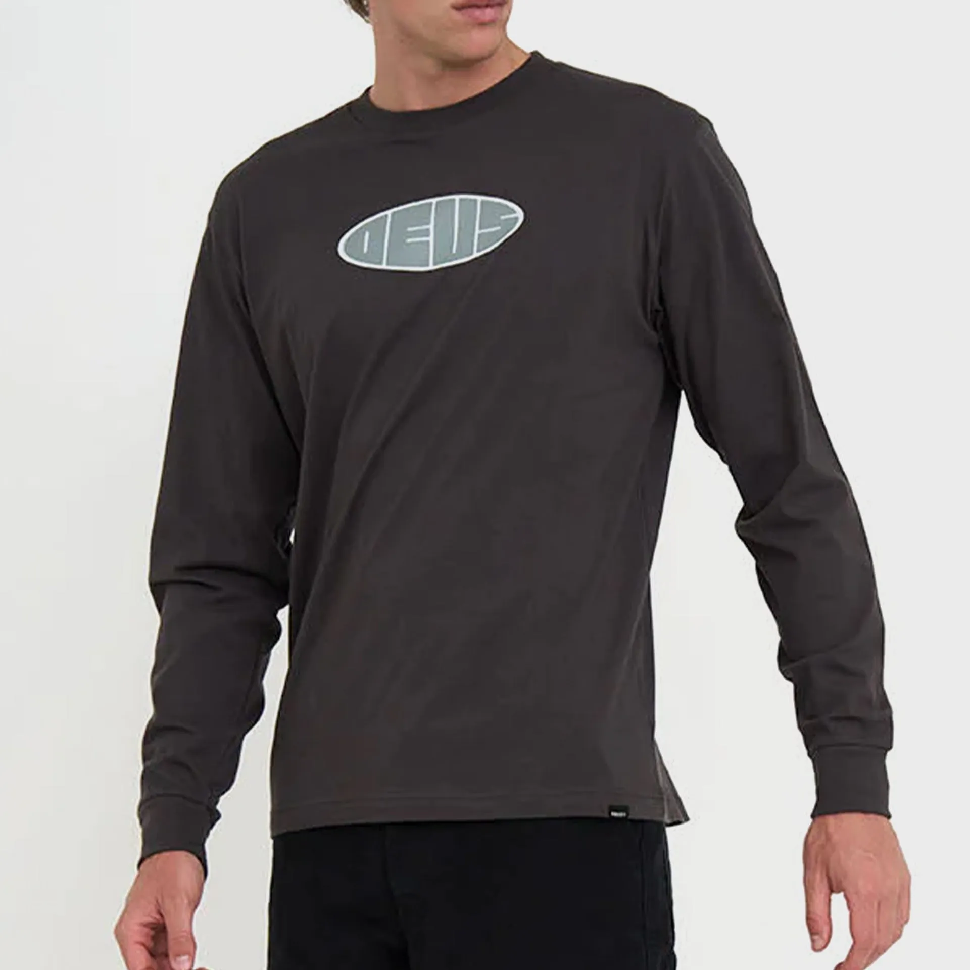 Deus Eclipse Mens L/S T-Shirt - Anthracite
