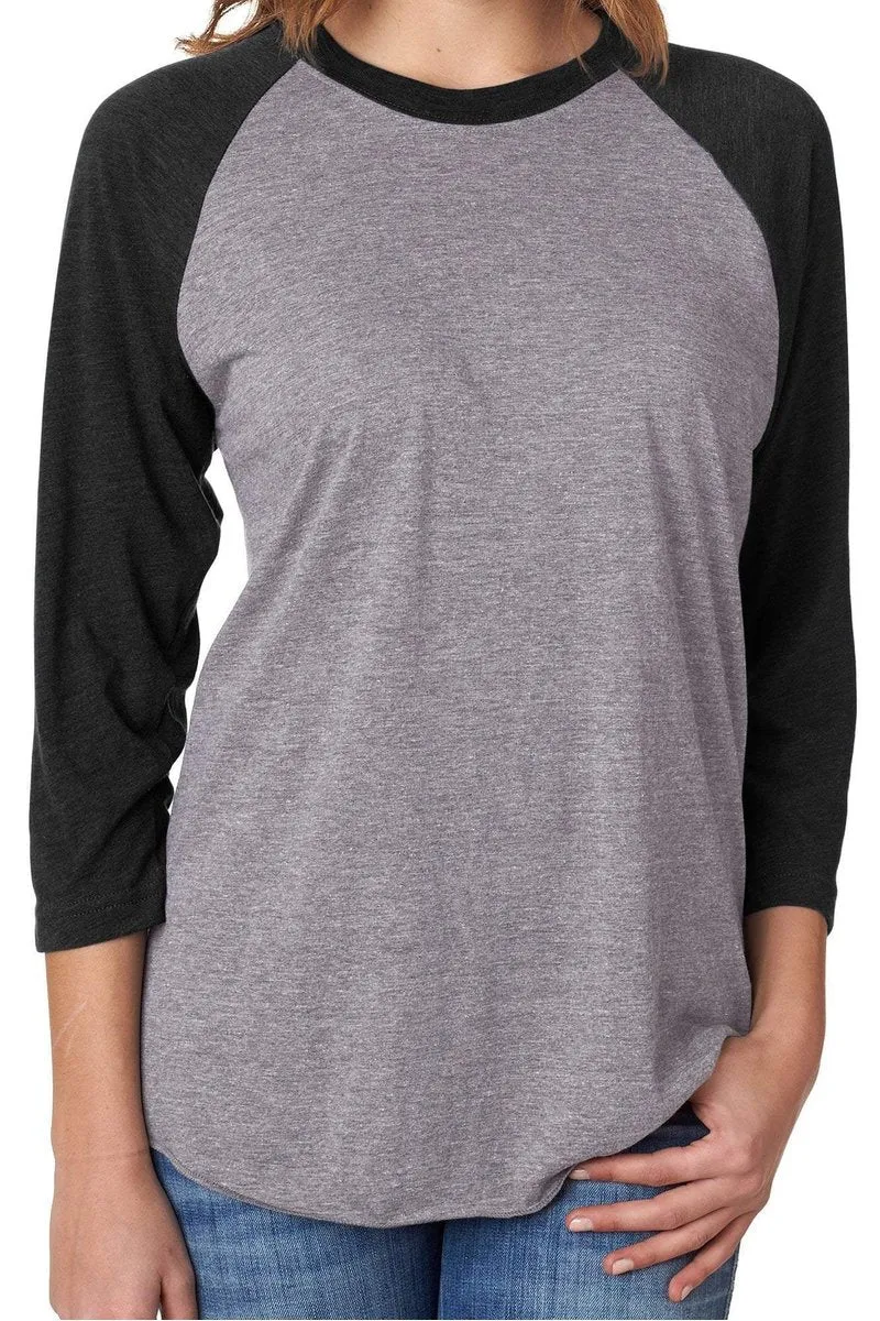 Distressed Heart Baseball Mama Tri-Blend Unisex 3/4 Raglan