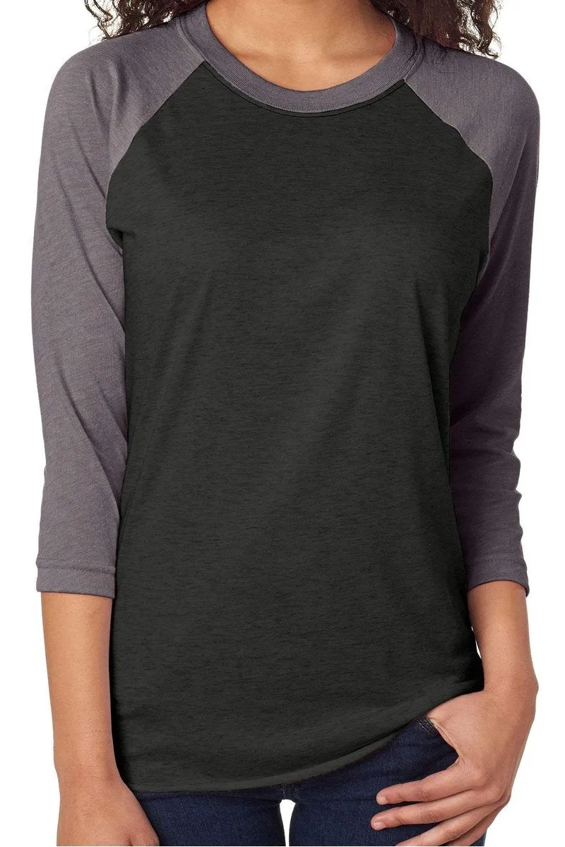 Distressed Heart Baseball Mama Tri-Blend Unisex 3/4 Raglan