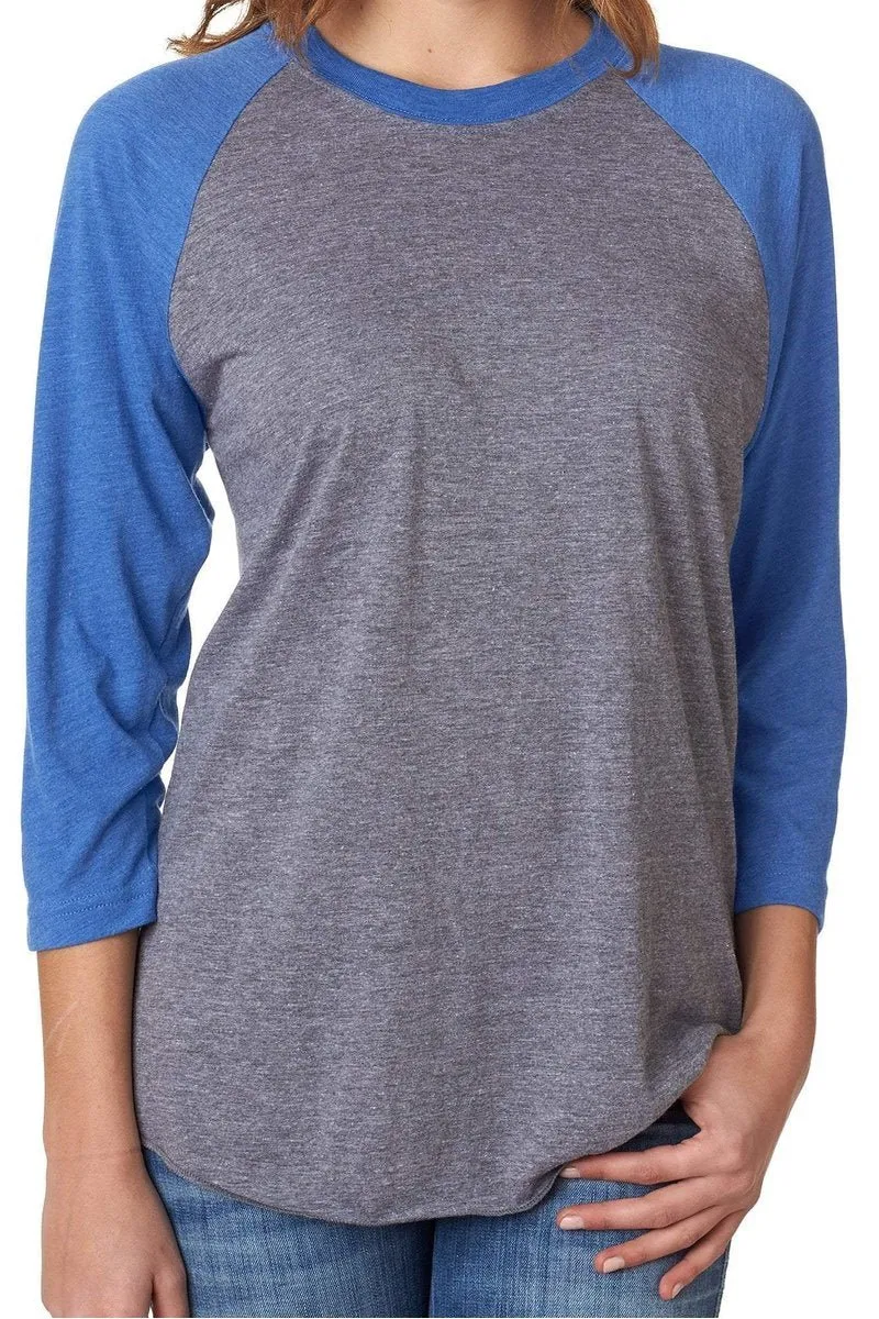 Distressed Heart Baseball Mama Tri-Blend Unisex 3/4 Raglan