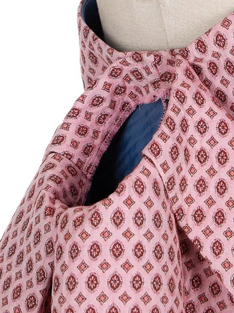 Elegant Printing Blouses For Women  Skew Collar Butterfly Sleeve Off Shoulder Casual Shirts Female Fashion Clothing