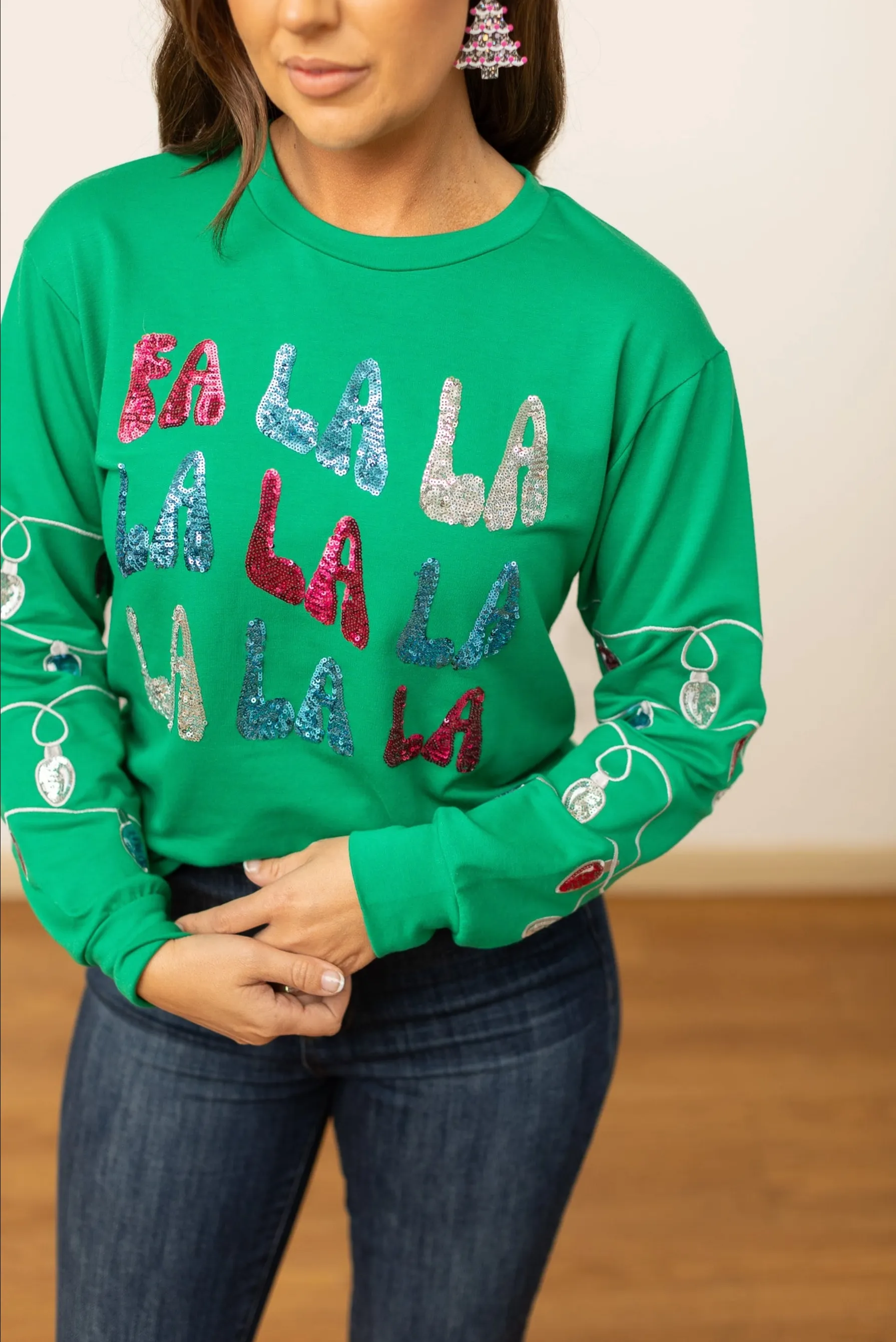 Fa La La Sequins Sweater