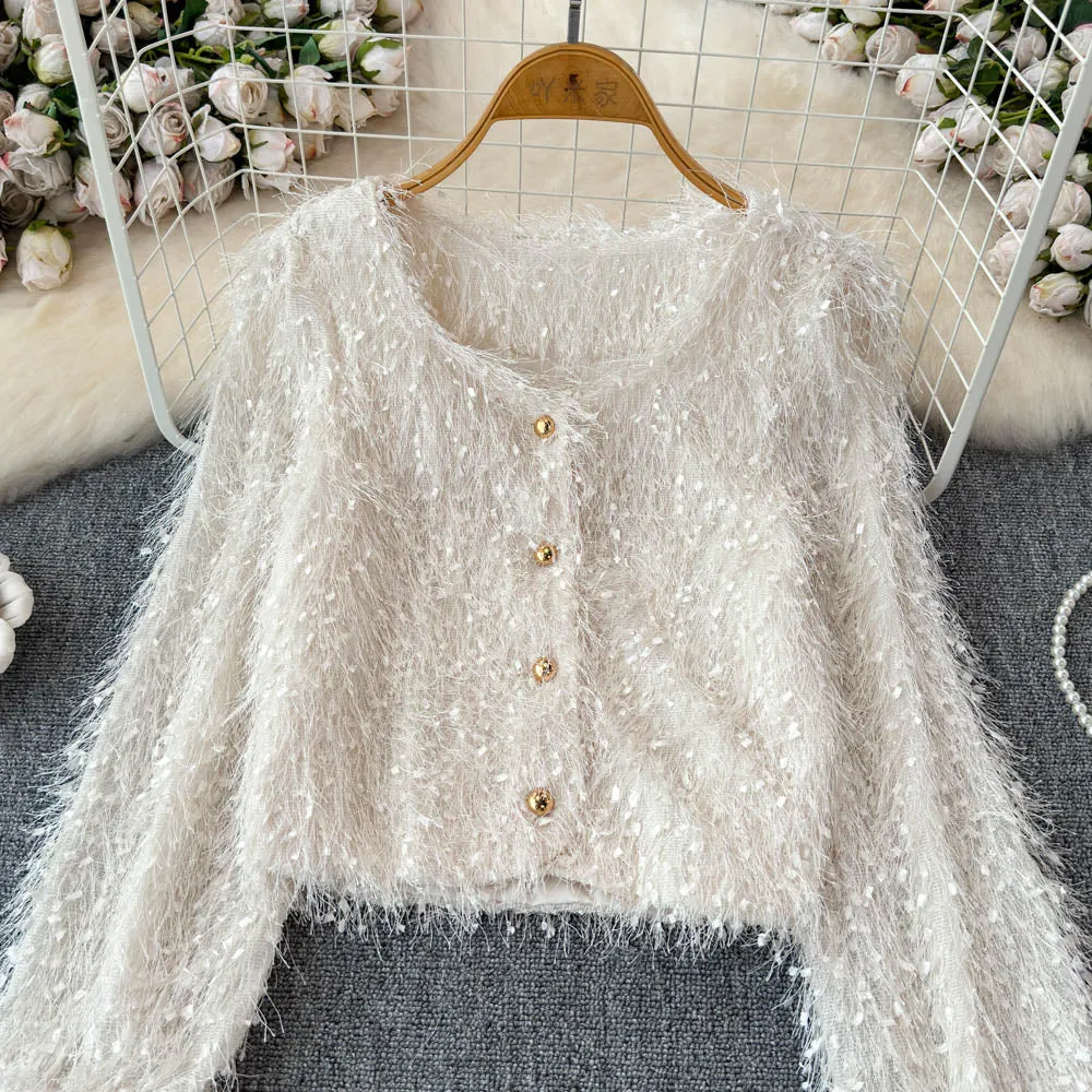 Fairy Sequin Fringed Short Cardigan