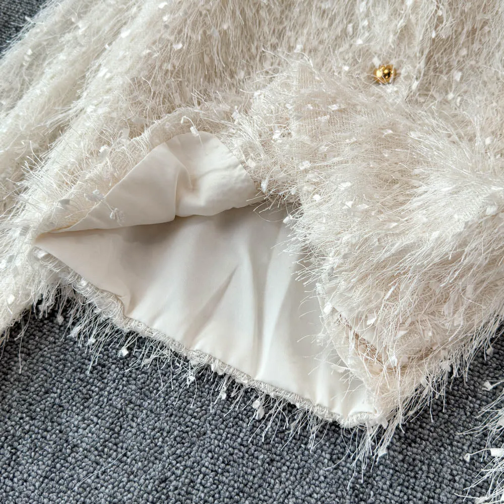 Fairy Sequin Fringed Short Cardigan