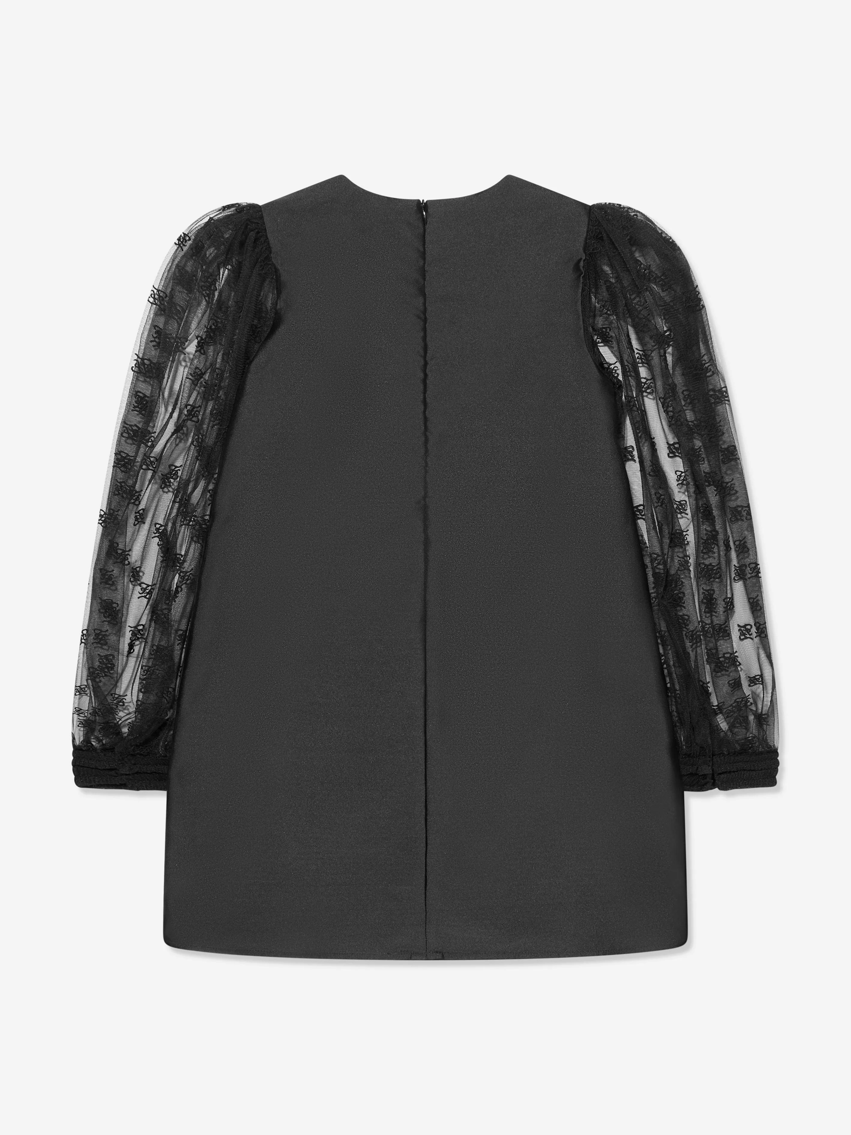 Fendi Girls Silk And Tulle Dress