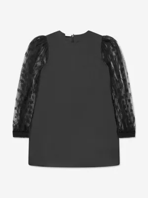 Fendi Girls Silk And Tulle Dress