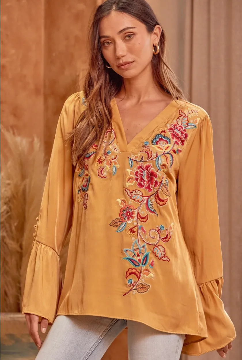 From Here On Out Blouse - Marigold