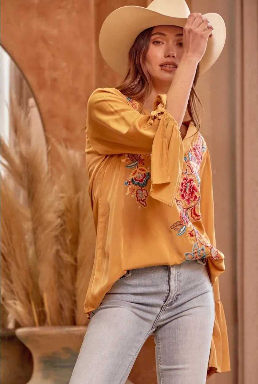 From Here On Out Blouse - Marigold