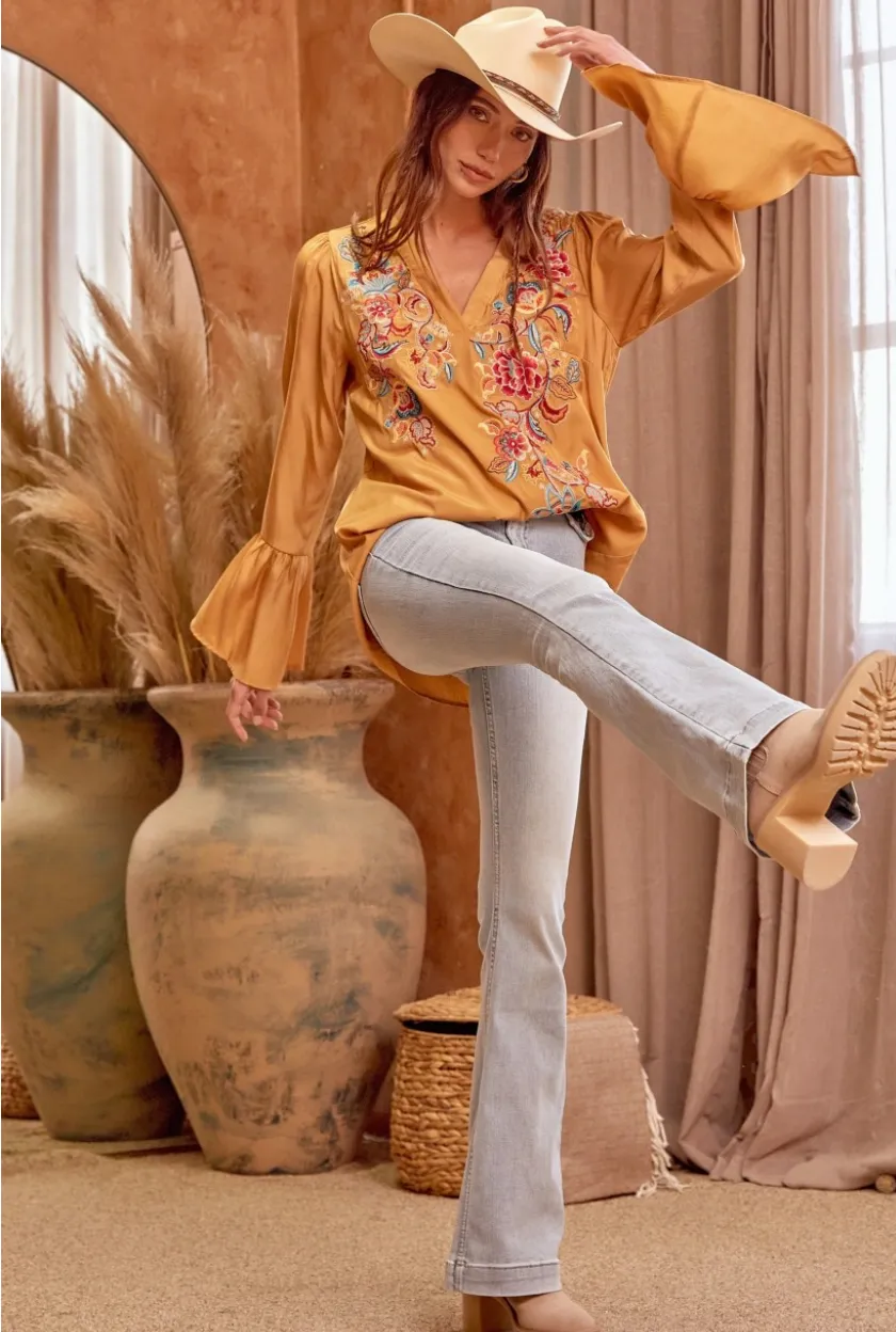 From Here On Out Blouse - Marigold