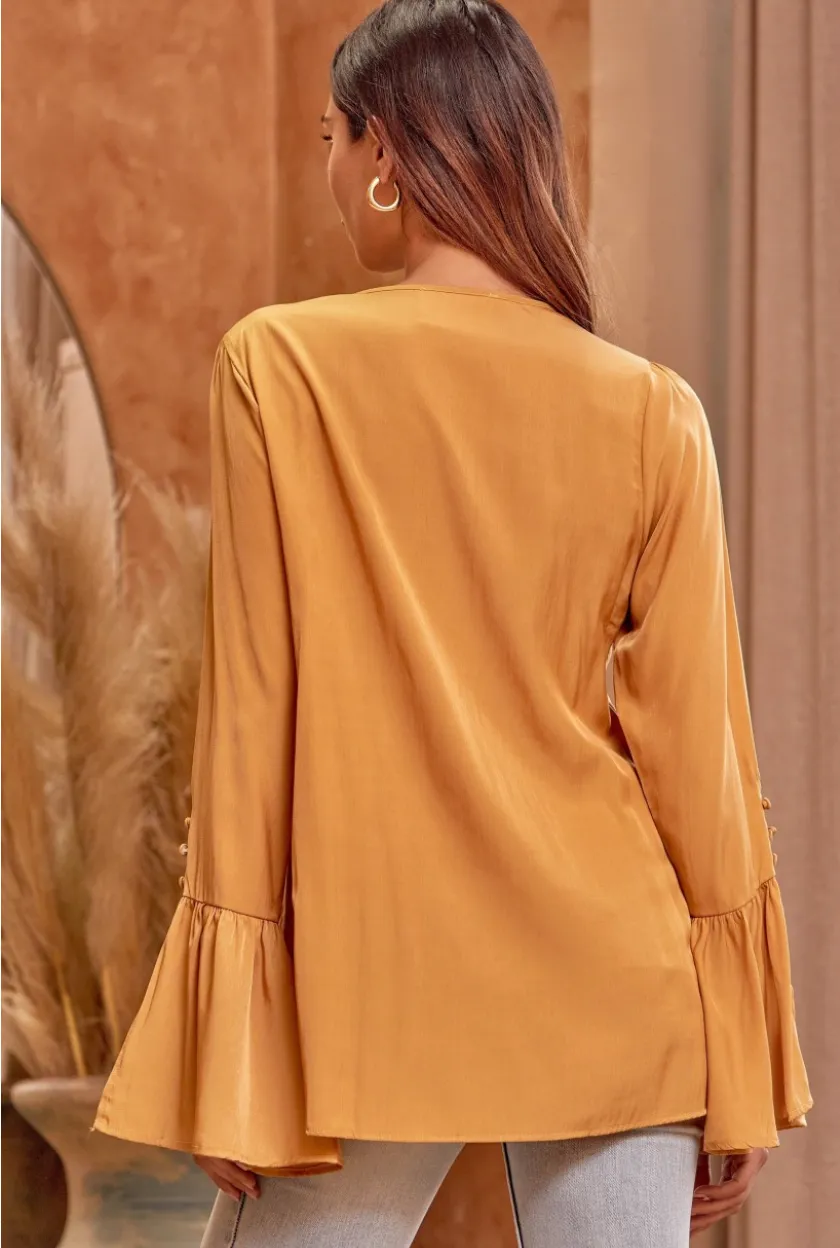 From Here On Out Blouse - Marigold