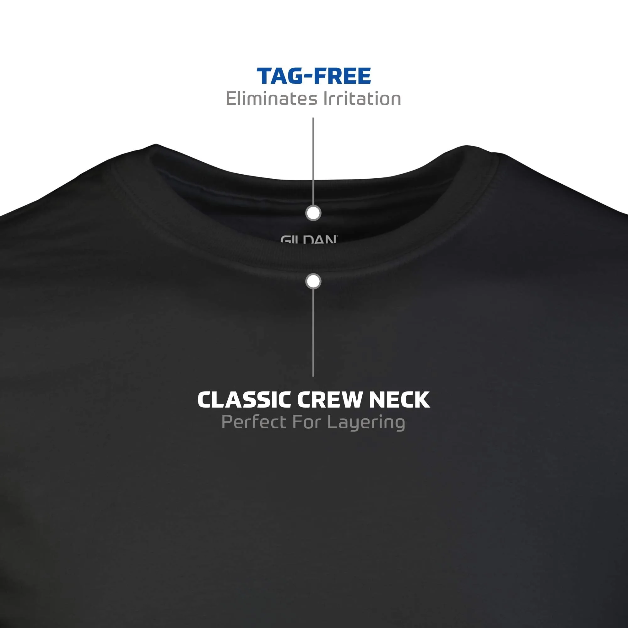Gildan Men's Crew T-Shirts, Multipack, Style G1100, Black/Sport Grey/Charcoal (10-Pack)