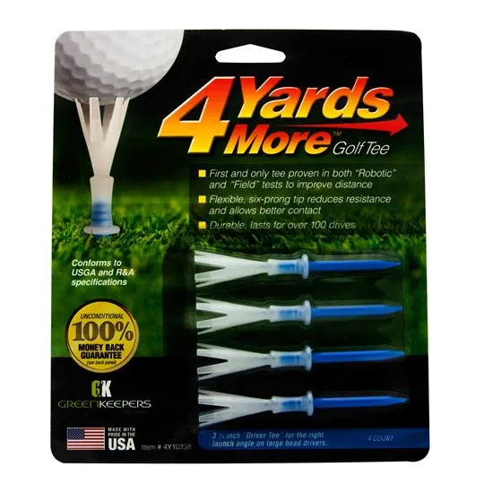Greenkeepers 4 Yards More Plastic Golf Tees