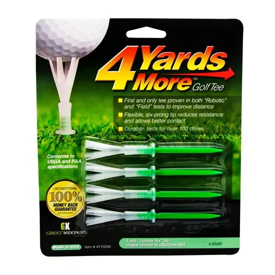 Greenkeepers 4 Yards More Plastic Golf Tees