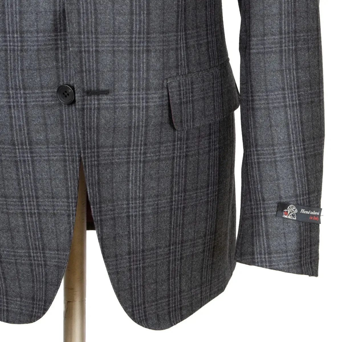 Grey and Purple Check Virgin Wool Suit